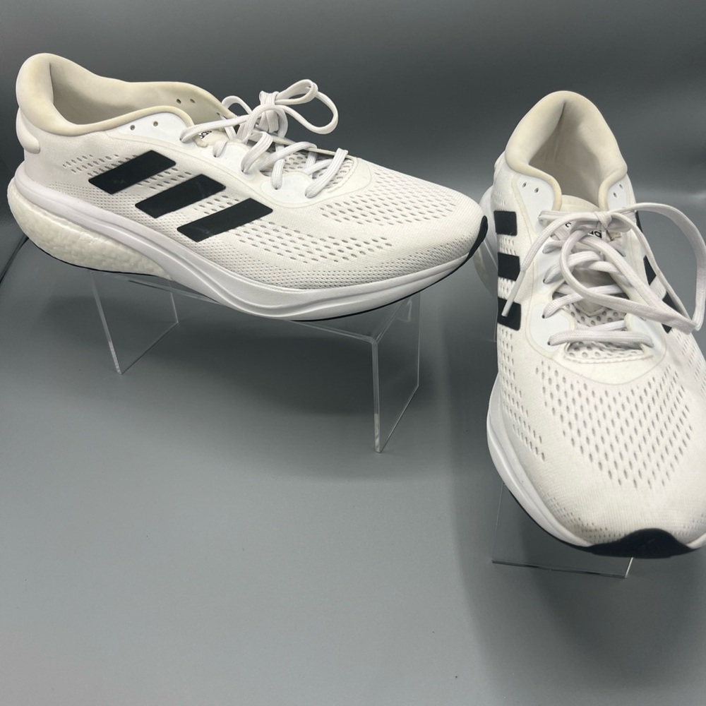 Adidas Shoes Mens Size 14 Supernova 2 White Black Mesh Low Top Running Sneaker - Picture 3 of 8